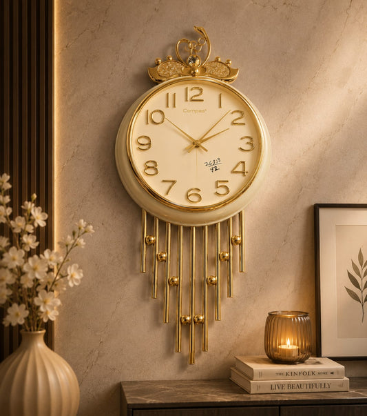 Golden Swan Pendulum Wall Clock #13